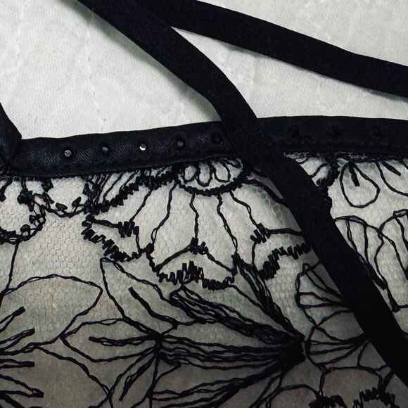 NWOT (XL) Victoria’s Secret Luxe Lingerie Crossover Embroidered Cheeky Panty – B - Picture 7 of 12